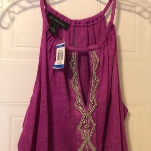 Beaded INC purple top new tags xl